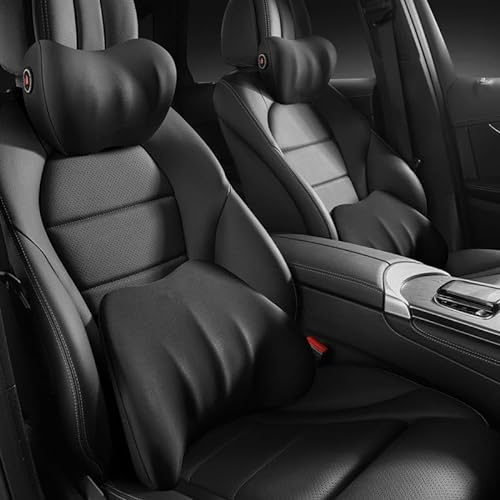 Lyoveu Ergonomische Kopfstütze & Lendenkissen Für Autositze, Rückenstützkissen Für Auto,Memory Foam Sitzkissen Auto, Lendenkissen Rückenstütze Kissen Rückenstützkissen Zur Rückenentlastung