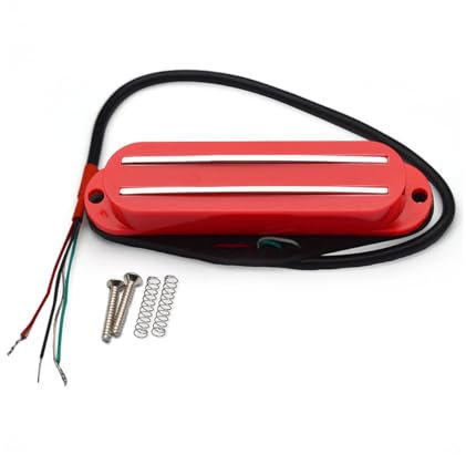 ROZILO Micro Humbucker Stratocaster Squier pour guitare électrique Fender Stratocaster Squier Rouge