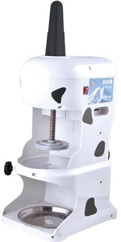 HSHTTKL Fully Automatic Electric Ice Crusher Snow Cone Machine with Stainless Steel Blade Ice Shaver for Slushies/Frozen Drinks