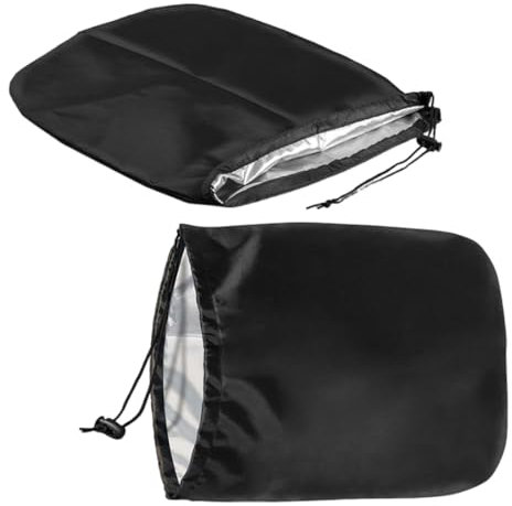 TQPUWT Auto Side Mirror Covers, 2 pieces Car Rear View Back Mirror Protectors, Side View Mirror Cover, Auto Side Mirror Snow Cover, Fit Most of the Cars Wing Mirrors, black, 33 * 27 cm