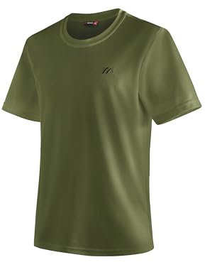 Maier Sports Walter, Herren T-Shirt, Funktionsshirt mit Rundhals für Wandern und Freizeit, dryprotec Technologie, Atmungsaktiv, NFC-Chip für einfaches Recycling, Grün, M