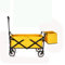 Gartenwagen, Gartenwagen, zusammenklappbar, tragbar, für den Außenbereich, Einkaufen, Zuhause, Anhänger, Handkarre, Wildcamp, Handzugwagen (gelb)