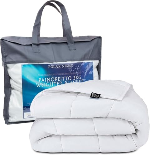 Polar Night Gewichtsdecke für Erwachsene 135 x 200 cm, 5kg - Weighted Blanket für tiefen Schlaf, Schwere Decke, Therapiedecke aus 100% Baumwolle, Entspannungsdecke Oeko-TEX® 100 Standard Bettdecke