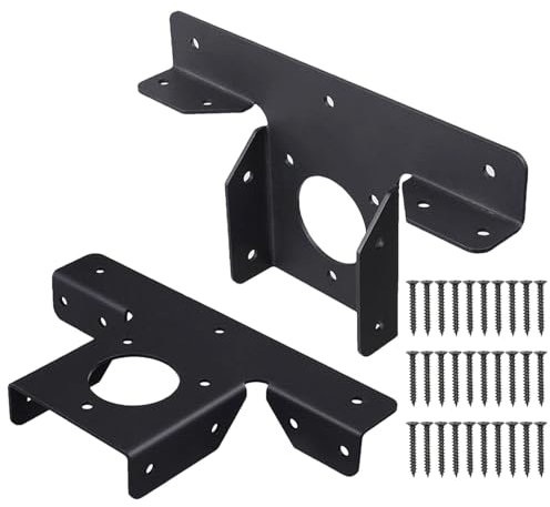 Heavy Duty Pergola Corner Brackets Extension 3-Way T Brackets, Post Bracket Pergola Gazebo Kit, Fence Post Holder Heavy Duty Post Bracket Square Pergola Corner Extension Bracket, for Deck Railing