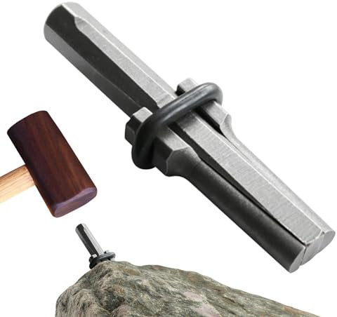 Stone Wedge Heavy Duty, Rock Splitting Wedges | Stone Splitting Wedges | Heavy Duty Rock Wedges | Shim and Wedge Concrete Splitter | Iron Chisel Concrete Marble Granite Rock Stone Splitting