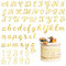 Buchstaben Tortendeko 64 Stück Buchstaben für Torte Geburtstag Acryl Zahlen 0-9, A-Z Groß Kleinbuchstaben, Goldne Acryl Kuchen Deko, Spiegelbuchstaben Gold Deko für Geburtstag Hochzeit