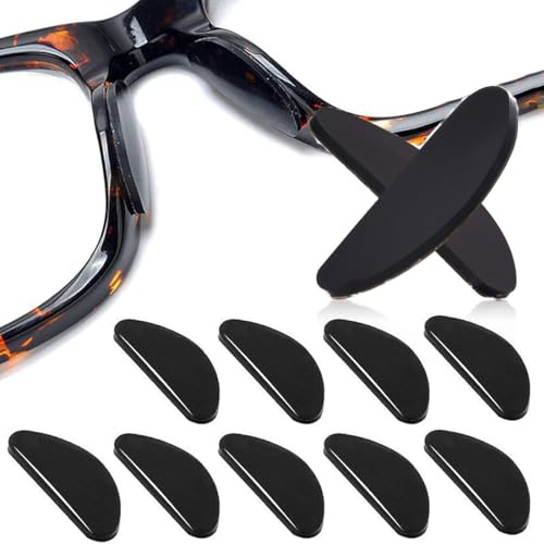 ZUWIJEQ 40 Pcs Naselli per Occhiali Antiscivolo Occhiali Silicone, Nasello Antiscivolo Comodi per d'Aria, Naselli Adesivi per Occhiali, Cuscinetti per Occhiali a Pieno Occhiali da Sole