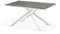 B&D home Esstisch BEA, ausziehbar 120-160 x 80 cm, 4-6 Personen Küchentisch Holztisch mit Kreuzgestell weiß für Küche, Esszimmer, Industrial modern Design, Beton Optik, 11202-XW-BETO-P