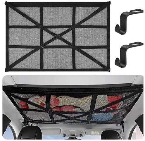 YYBCDSA Auto Kofferraumnetz, für VW T5 T6 T6.1 California Multivan Transporter T7 Multivan Gepäcknetz Ablagenetz Autositz-Rücken-Aufbewahrungsnetz Netz Erstreckt Super Elastisch Zubehör,78 * 53cm