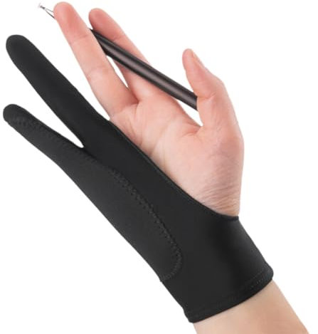 CULEO Gants pour peinture,Gants 2 pièces à un seul doigt à trois couches, gants de peinture et de dessin tactiles anti-accidentels, gants de dessin pour tablette numérique