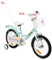 MIRAVO Kinderfahrrad Fahrrad Kinder Ab 3 Bis 6 Jahre Mit Stützrädern Schubstange V-Brake Bremsen Rückstrahl Aufkleber 16 Zoll Radgröße Korb Für Mädchen Misty Minze