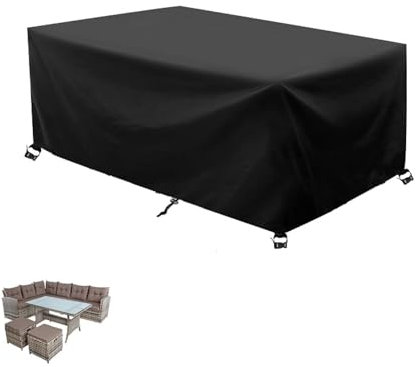 AEXOIO Gartentisch Abdeckung 105x60x60cm/LxWxH 600d Winddicht Staubdicht Anti-UV Oxford Gewebe,Abdeckungen Für Gartenmöbel Rechteckig Plane Gartenmöbel Wasserdicht