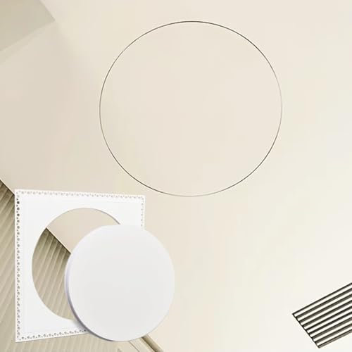 Oracra Revisionsklappe Runde Gipskarton-Revisionsklappe für Decke und Wand, 150 200 250 300 400 450 510 560 610 710 760 Mm Dachboden-Revisionsöffnung, Verdeckte Wartungsklappe(25x25cm(10x10in))