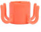 Práctico gancho para sombrilla de playa, altura ajustable, 4 puntas para almacenamiento adicional, ligero, diseño portátil (naranja)