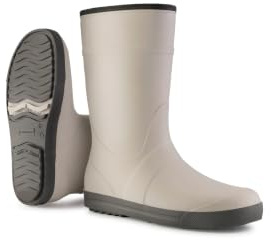 DUNLOP Amsterdammer - Fur-Lined Winter Boots for Women - Waterproof Ladies Wellies in Modern Design - Mid Calf - Comfortable - Ligtweight & Durable for Daily Use - Grey - Size EU40, UK6.5