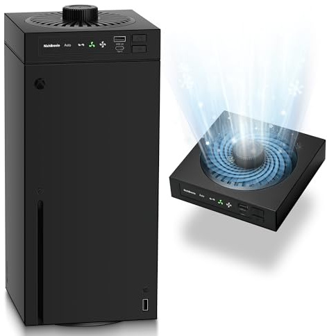 Cooling Fan for Xbox Series X with RGB Light, Dust Proof Cooling System for Xbox Series X Console, Top Fan with Auto Fan Speed Adjustable by Temperature, 3 Speed Level 1500/1750/2000RPM