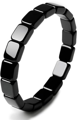 SWZEC Hämatit-Armband Herren & Damen – Handgefertigtes Naturstein Armband, elastisch & langlebig – Edelstein Schmuck für Alltag, Business & Geschenkidee