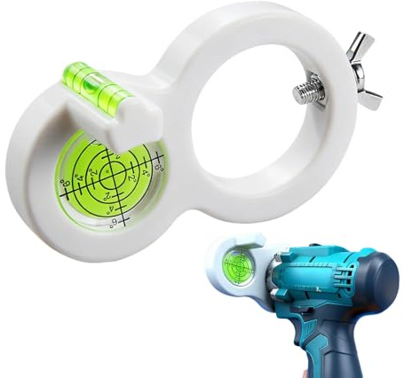XineYuor Lot de 2 niveaux à bulle pour perceuses | Orientation horizontale et verticale | Pour montage mural, images, étagères et bricolage | Compact et précis (blanc)