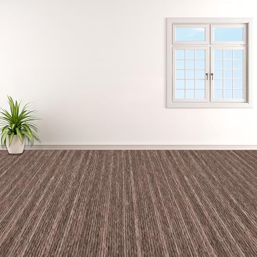 FEIJDON Nadelfilz Teppich 300 x 700 cm Rutschhemmende, Stuhlrollenfest Kurzflor Teppich Robust Und Strapazierfähig Fürs Flur,Küche, Wohnzimmer, Schlafzimmer, Braun