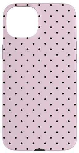 Motif à Pois Rose et Noir Coque pour iPhone 15 Plus