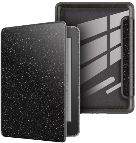 Glitter Acrylic Case for Kindle Oasis 9/10th Generation 7 (2017/2019 Release) - Glitter Black | Ultra Thin Cover with Auto Wake/Sleep, Scratch Protection