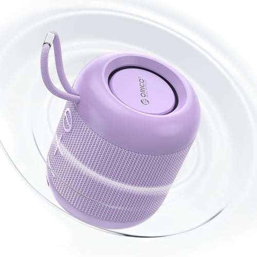 ORICO Enceinte Bluetooth Portable, 27 h d’Autonomie, 335 g – BG01, Violet | 27 h de musique à 70 % du volume, seulement 335 g – compacte et facile à emporter, à la maison comme en déplacement.