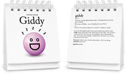 Genuine Fred FRed The Daily Mood Desk Flipchart für den Schreibtisch, Mehrfarbig, 13.2W x 3.2H cm