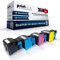 4X Print-Klex Tonerkartuschen kompatibel für Konica Minolta Magicolor-4750-DN Magicolor-4750-EN - XXL Toner Patronen - Drucker Patronen