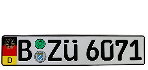 Plaque Euro Allemande avec Drapeau Allemand et Armoiries – Personnages aléatoires