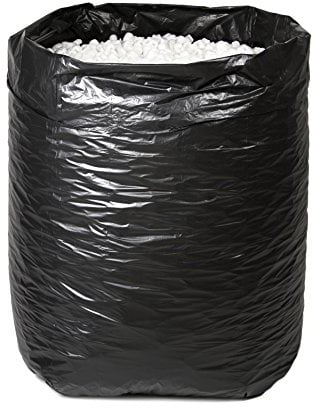 Sac Poubelle - Sacs Poubelle - Rouleau de Sac Poubelle - Sac poubelle Qualité Professionnelle - Sacs et conteneurs à déchets - Doublures de Conteneurs 330L Noir - 30 microns - Carton de 100 Sacs
