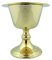 Sacred Vessel Cup High Polished Brass 2.5 Ounce Chalice and Paten Set