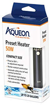 Aqueon Preset Aquarium Heater Black, 50 Watts
