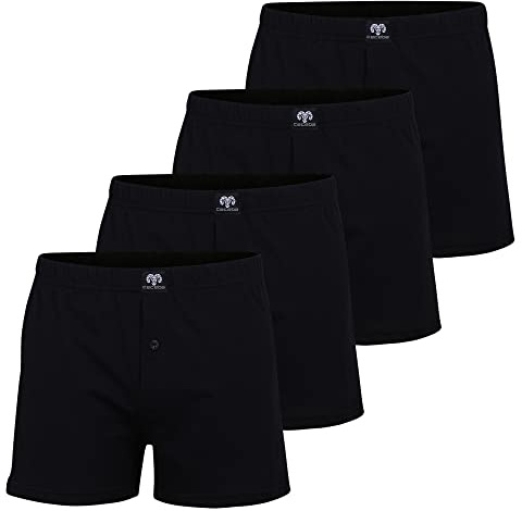 Ceceba Herren Boxershort, Baumwolle, Single Jersey, navy-red, gestreift, mit Eingriff, 2er Pack