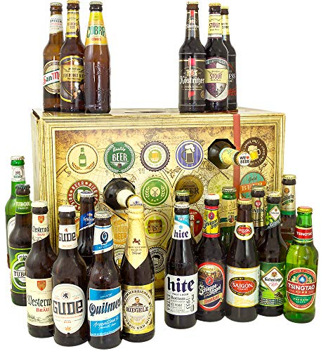 Bieradventskalender Welt und Deutschland mit Leffe + Tiger + Schlappeseppel + mehr ... Ein tolles Geschenk für Männer. Bierset + Geschenk, Biersorten aus aller WELT & DEUTSCHLAND. Bier Adventskalender 2018 - mit 24 Biersorten in FLASCHEN Adventskalender Bier Welt 2018 - Adventskalender für Männer, Adventskalender für Erwachsene, Bierkalender Adventskalender Alkohol, Weihnachtskalender mit Bier, Bier Adventskalender Weihnachtsgeschenke Bier Männer