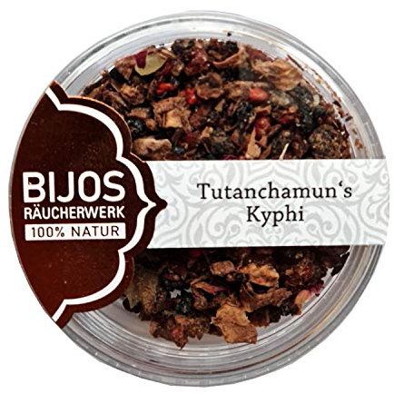 Bijos Räuchermischung Räucherwerk im 50 ml PS-Glas TUTANCAMUN'S KYPHI - traditionelle ägyptische Abendräucherung, 19 g