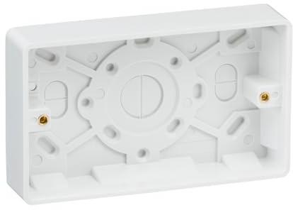 Knightsbridge CU1610 CU Curved Edge Single Pattress Box with Earth Terminal and Cable Strain Relief, 25 mm