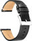 BINLUN Leder Uhrenarmband Schnellverschluss Lederarmband 12mm 14mm 16mm 18mm 20mm 22mm 24mm Uhrenband mit Edelstahl Silber Schnalle Smartwatch Ersatzarmband für Herren Damen (Schwarz, 18mm)
