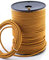 3 Core Round Cable 5 Meter Vintage Italian Style 6mm Braided Electrical Cable with Earth Wire, 0.75mm Antique Lighting Flexible Fabric Cord, DIY Pendant Light, VDE Certification (5Meter - Gold)