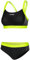 Aqua Speed Naomi Tankini pour Dames | Deux pièces | Tissu Vita | Résistant au Chlore et à la crème/Huile Solaire | 16. Noir - Vert Clair | Taille: 38