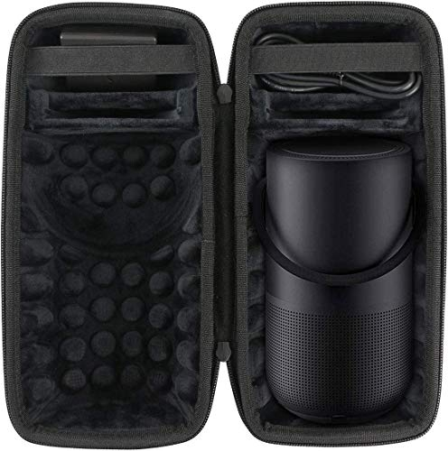 Khanka Hard Travel Case for Bose Portable Smart Speaker.Fits Charging Cradle and Cables.(Black,Case Only)