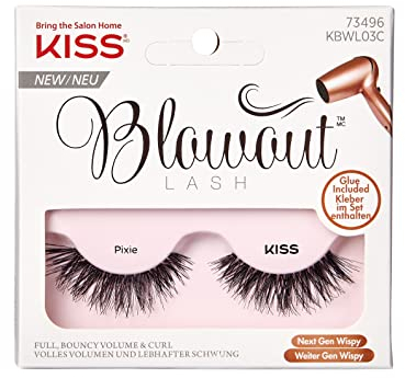 KISS 1-KBWL03C Blow Out Lash Pestañas Postizas de Pelo Natural Pixie