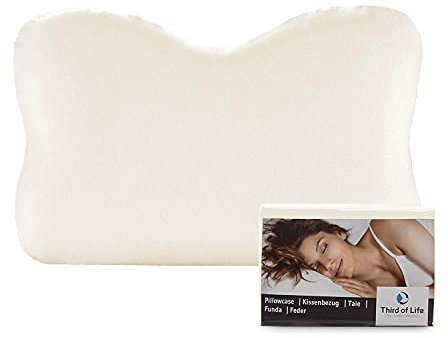 Kissenbezug Elfenbein-weiß Einzelpack für Re-Charge & Recovery Kissen, Mako-Baumwolle (Double Jersey), Bügelfrei & trocknergeeignet, Kissenhülle mit Reißverschluss, Oeko-Tex Zertifiziert