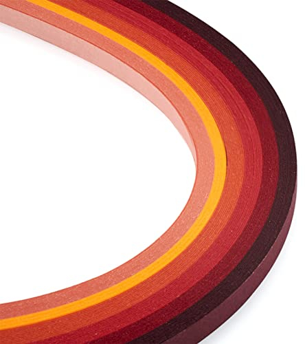 Craftdady 1200 Streifen Quilling Papierstreifen 530 x 5 mm Gradual Rot für DIY Handwerk Party Dekoration