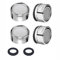 2 Pack Water Saver Spout Filter Mesh Tap Head Faucet Aerator Replacement Parts Insert Nozzle DIY Kitchen Bathroom Shower Sink Basi 22mmn Tool Regulator Flow Silver
