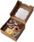 PIQIUQIU Braune Kraftpapier Geschenkboxen für Gebäck mit Sichtfenster (24 Stk) – 10,2x10,2x6,7cm kraftpapier kuchen boxen keksschachtel pralinenschachtel