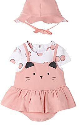Mayoral 22-01616-014 - Strampler Rock mit Mütze für Baby - Mädchen 4-6 Monate (70cm) Blossom