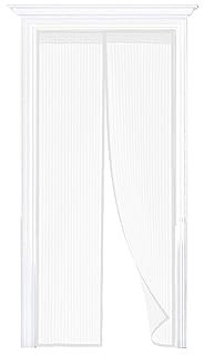 BIANCHERIAWEB Zanzariera Magnetica per Porta Ingresso E Finestre Anti Insetti Zanzare Protezione Cimici Mosche Si Chiude da Sola 140X240 Bianco