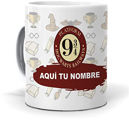mundohuevo Taza Personalizada con Texto. Regalo Original. Taza Harry Potter con tu Nombre. Haz