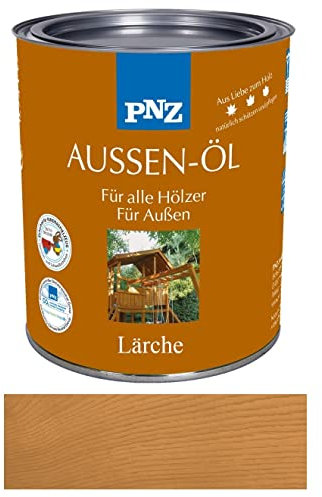 PNZ Außen-Öl Holzschutz Lasur Pflegelasur Premiumklasse von Gartenwelt Riegelsberger UV-beständig Lärche 2,5 Liter