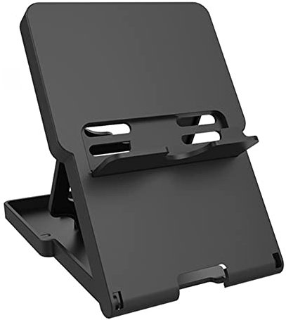 Game Controller Base de soporte antideslizante estable para Steam Deck, soporte de consola de ángulo ajustable portátil con orificios de refrigeración Soporte de teléfono móvil para Switch (negro)